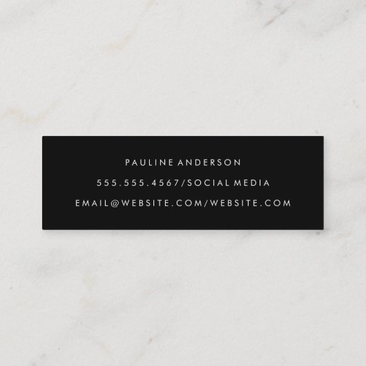 及はっきりしたびファンシー文字 スキニー名刺 (裏面)