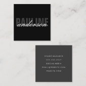 及はっきりしたびファンシー文字 スクエア名刺 (正面/裏面)