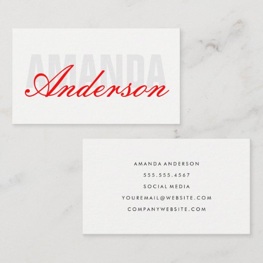 及はっきりしたびファンシー文字 名刺 (正面/裏面)