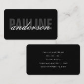 及はっきりしたびファンシー文字 名刺 (正面/裏面)