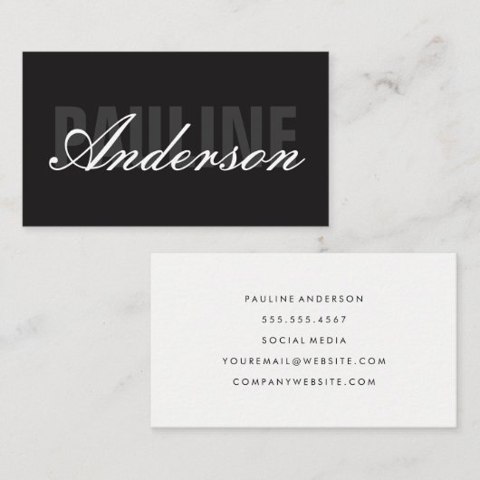 及はっきりしたびファンシー文字 名刺 (正面/裏面)