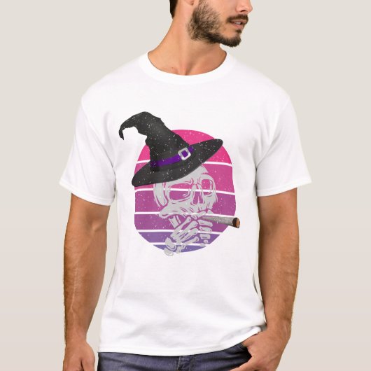 及びおもしろい怖いスカル喫煙たばこ Tシャツ (正面)