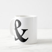 及びおよび印のアンパーサンドの表語文字の記号アイコン近道 コーヒーマグカップ (正面左)