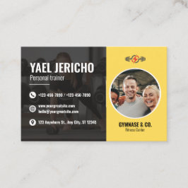 及びお洒落モダンパーソナルトレーナー名刺 名刺