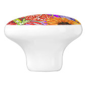 及びお洒落花カラフル品揃えドアノブ セラミックノブ (側面)