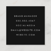 及びはっきりした文字 スクエア名刺 (裏面)