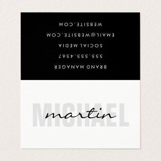 及びはっきりした文字 名刺 (外部フラット)