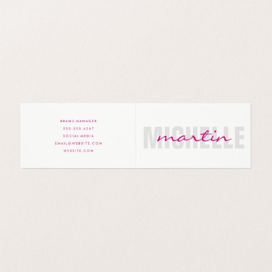 及びはっきりした文字 名刺 (外部フラット)