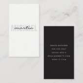 及びはっきりした文字 名刺 (正面/裏面)