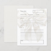 及びエレガントシンプルテーマブライダルレシピカード (正面/裏面)