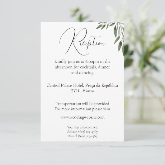 及びエレガントシンプル結婚式受付招待状 招待状 (スタンド正面)