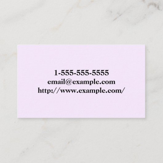 及びエレガントシンプル美容業者名刺 名刺 (裏面)