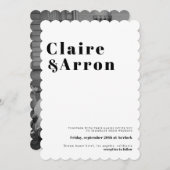 及びエレガントトレンディー結婚式招待状 招待状 (正面/裏面)