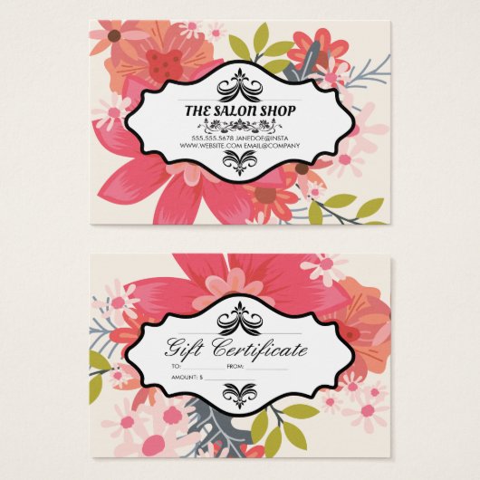 及びエレガントフローラはっきりした贈与証 (正面&裏面)