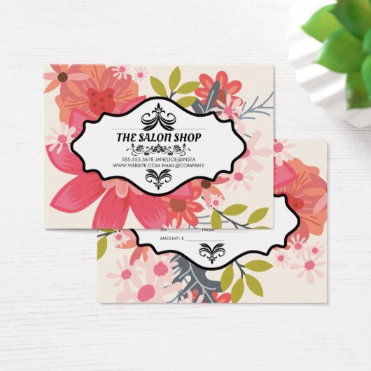 及びエレガントフローラはっきりした贈与証 (デスク)