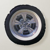 及びカスタムなタイヤ及び車輪の写真のプリントの枕改造しました ラウンドクッション (正面)