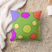 及びカラフル幾何ファンキー水玉模様枕 クッション (ブランケット)