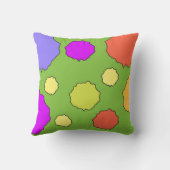 及びカラフル幾何ファンキー水玉模様枕 クッション (裏面)