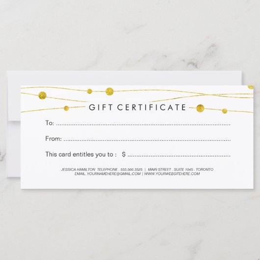 及びシックモダンイベントプランナーギフト券 (裏面)