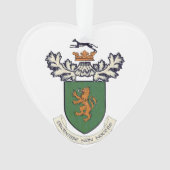 及びタータンチェックアイルランドの紋章付き外衣のFarrellの一族 オーナメント (正面)