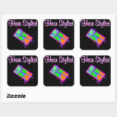 及びファンキー美容師及び美容師 スクエアシール (シート)