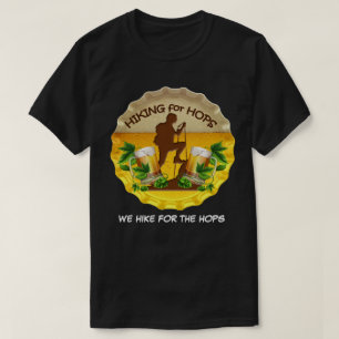 及びホツプ暗いTシャツのためのハイキングビンの王冠のロゴ Tシャツ