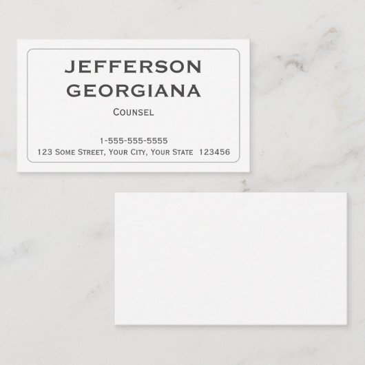 及びミニマル手続代理人名刺 名刺 (正面/裏面)