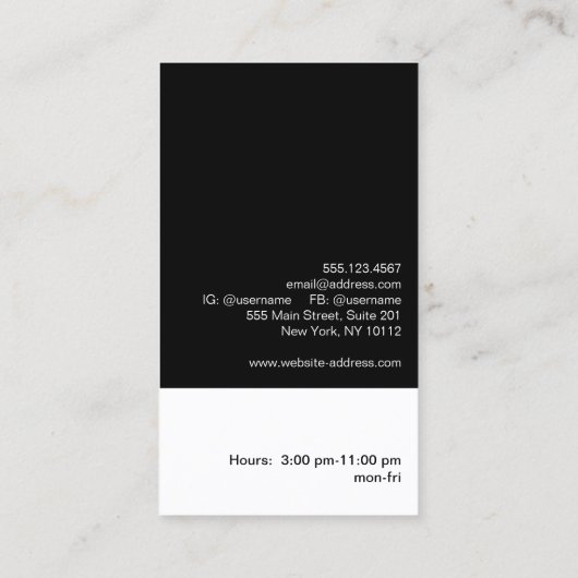 及びモダンお尻フェイク続編興行 名刺 (裏面)