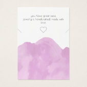 及びモダンシンプルピンクネックレス表示カード (裏面)