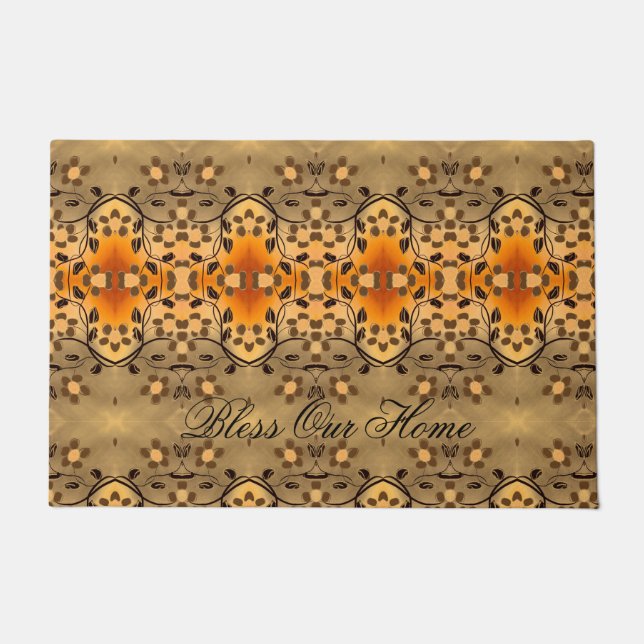 及びモダンフローラ素晴らしドアマット ドアマット (正面)