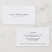及びモダン弁護士シンプルホワイトビジネスカード 名刺 (正面/裏面)