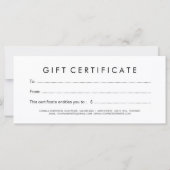 及びモダン金ゴールドスタイリッシュ並びにブラックギフト券 (裏面)