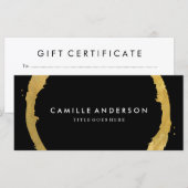 及びモダン金ゴールドスタイリッシュ並びにブラックギフト券 (正面/裏面)