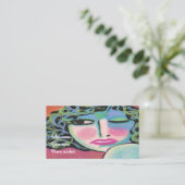 及びユニーク芸術的美容師名刺 名刺 (スタンド正面)