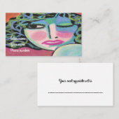 及びユニーク芸術的美容師名刺 名刺 (正面/裏面)