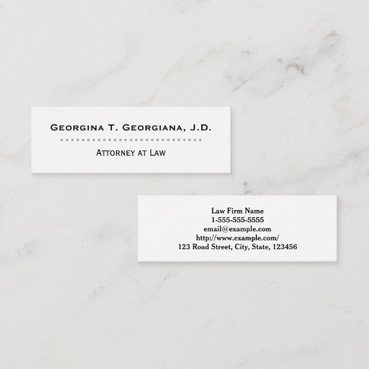 及び専門の弁護士の名刺きれいにして下さい スキニー名刺 (正面/裏面)