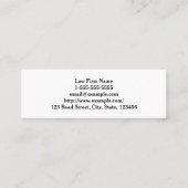 及び専門の弁護士の名刺きれいにして下さい スキニー名刺 (裏面)