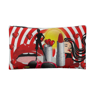 及び愛あなた自身小さい化粧品のバッグは住んでいます コスメティックバッグ