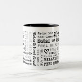 ::: 及び爽快(黒)リラックスして下さい::: マグ (中央)