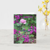 及び花柄、本当友情はそう上がりました カード (黄色い花)