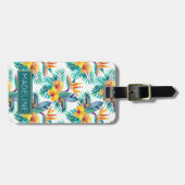 及び蘭パターン名前をカスタムするの極楽鳥 ラゲッジタグ (正面横)