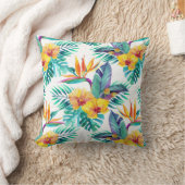 及び蘭パターン極楽鳥 クッション (ブランケット)