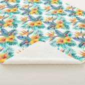 及び蘭パターン極楽鳥 シェルパブランケット (3/4)