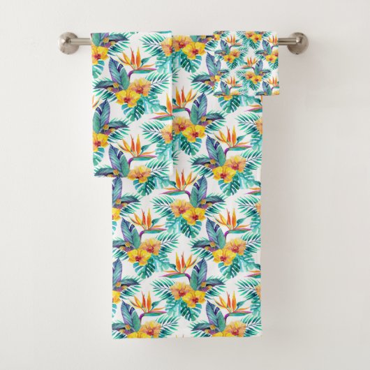 及び蘭パターン極楽鳥 バスタオルセット (インサイチュ)