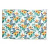 及び蘭パターン極楽鳥 枕カバー (裏面-左)