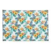 及び蘭パターン極楽鳥 枕カバー (裏面-右)