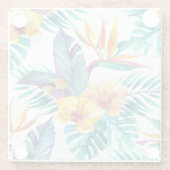 及び蘭パターン2極楽鳥 ガラスコースター (裏面)