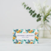 及び蘭パターン|Add極楽鳥あなたの名前 名刺 (スタンド正面)