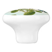 及び蝶ヴィンテージの花の陶磁器のノブは上がりました セラミックノブ (側面)