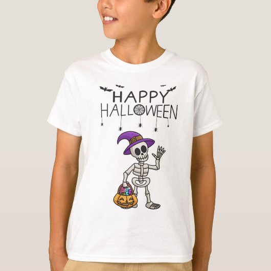及び鮮やかおもしろいハッピーハローウィン Tシャツ (正面)